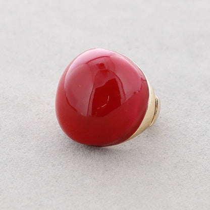 Chunky Enamel Ring - Red