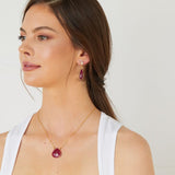 Dropstone stud earrings - Red Berry Agate