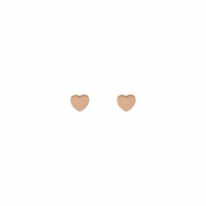 Silver Heart Studs