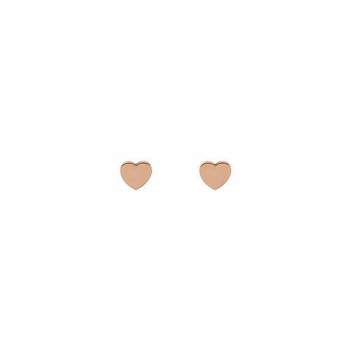 Silver Heart Studs