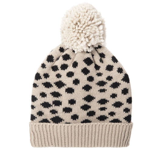 Kids Cheetah Pompom Hat