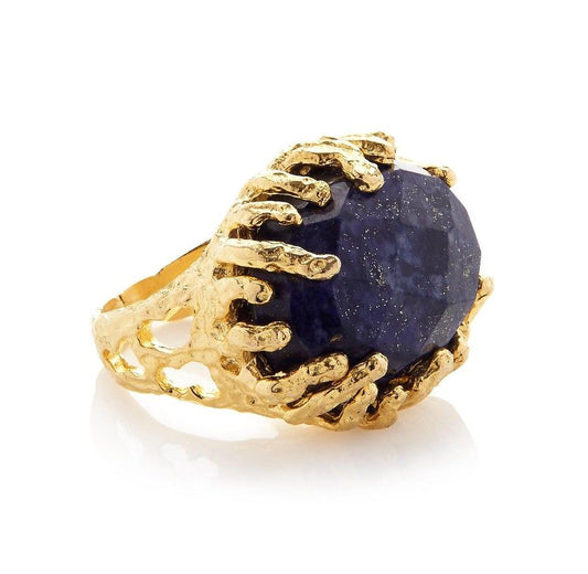 Lapis claw ring