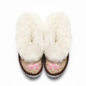 Slippers - Pale Pink Embroidery