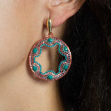 Beaded wave earrings