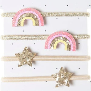 Kids Hair Ties -Rainbow Stars