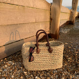 Shopper Basket with leather handles