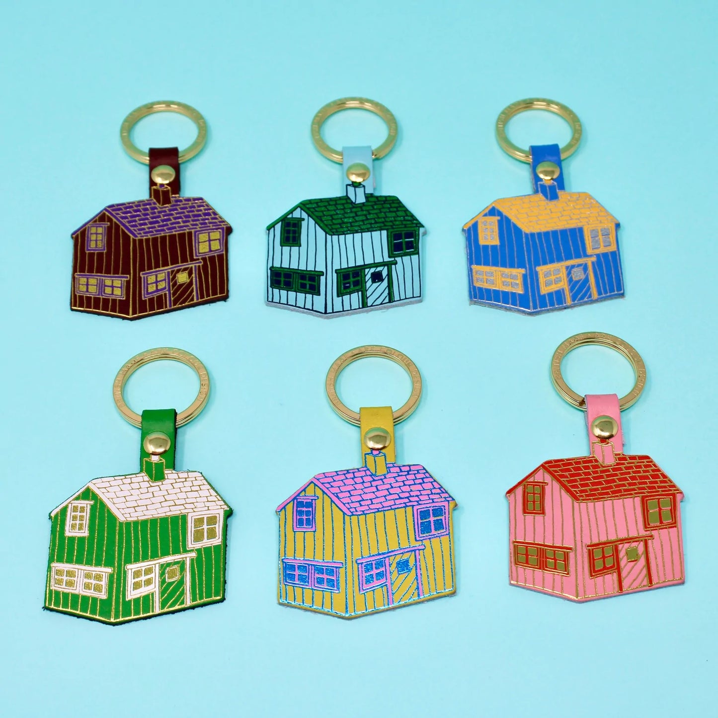 Home sweet home Key Ring - Turquoise