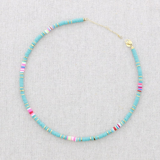 Bright Bead Necklace/Bracelet - Turquoise