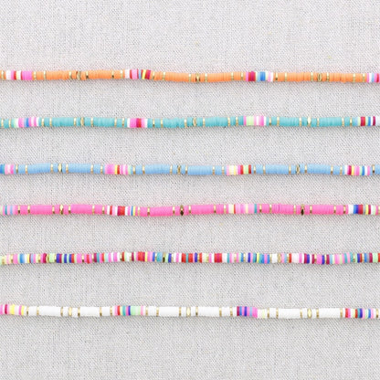 Bright Bead Necklace/Bracelet - Turquoise