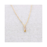 Crystal Initial Necklaces - Gold
