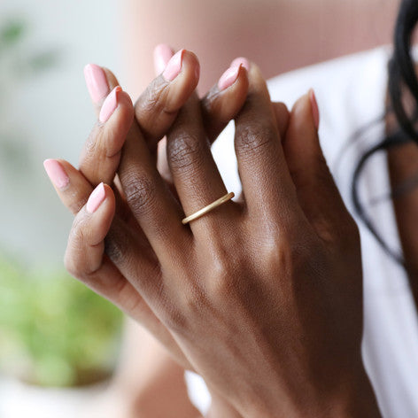 Gold organic shape ring