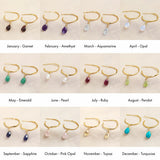 Pearl drop hoop Earrings - June birthstone