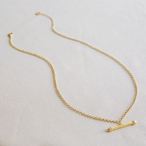 Gold Chain with Bar