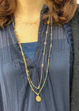 Long Gold Star cutout Necklace