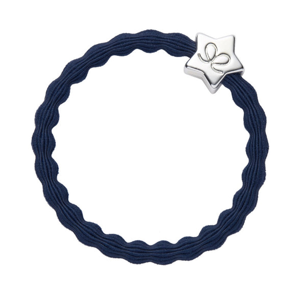 Hair Tie/Bracelet - Navy Silver Star