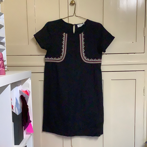 Black cotton Embroidered Dress