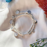 Two strand coin Bracelet - Silver