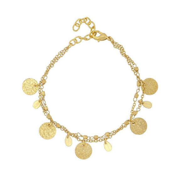 Pulsera de monedas de oro 