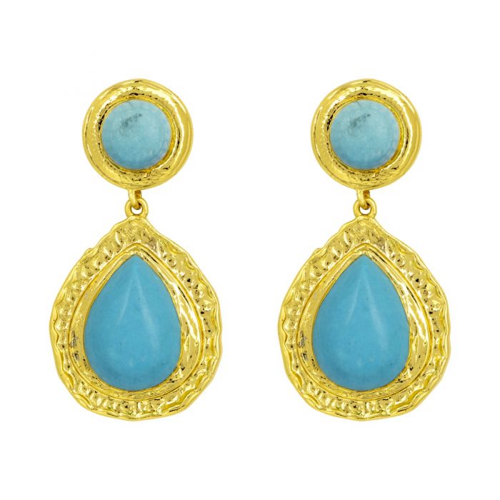 Pendientes colgantes de turquesa