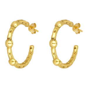 Small Studded Hoop Earrings