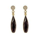 Dropstone stud earrings - Black Onyx