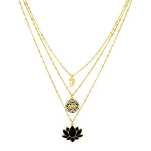 Collier Lotus Noir