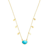 Collier Turquoise et Petit Disque 