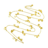Long Coin Necklace - Gold