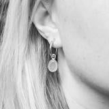 Gold Hoops with interchangeable Chrysoprase Drops