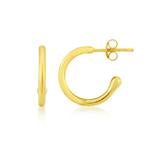 Gold Hoops with interchangeable Chrysoprase Drops