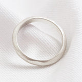 Silver organic shape ring