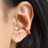 Nasturtium Enamel Earcuff