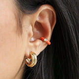 Nasturtium Enamel Earcuff