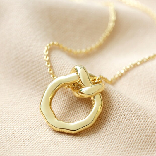 Gold Infinity knot necklace