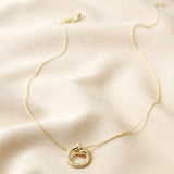 Gold Infinity knot necklace