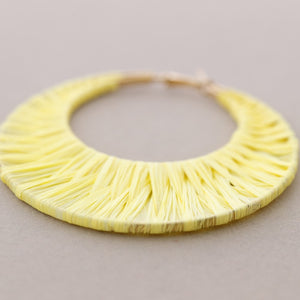 Large Raffia Hoop Earrings