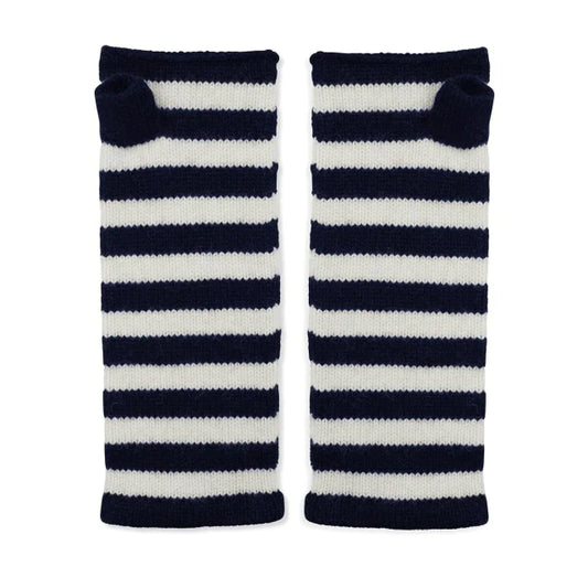 Stripe Cashmere Wrist Warmers - 3 colours available