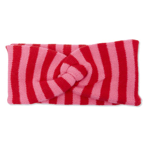 Stripe Cashmere Headband - Pink/Red