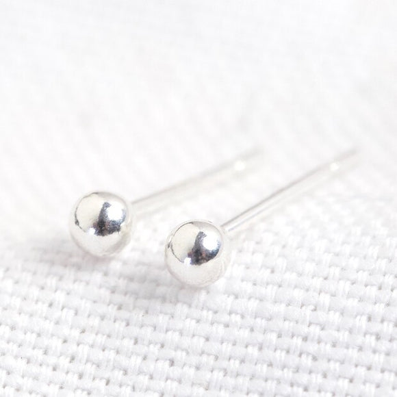 Sterling silver tiny ball studs