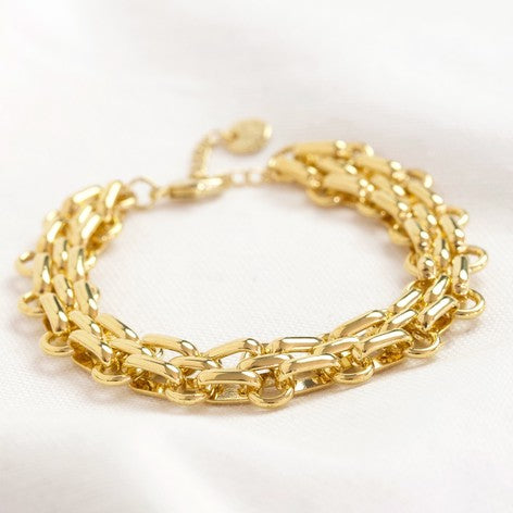 Chunky cable chain bracelet - Gold
