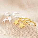 Small Gold Star Hoops