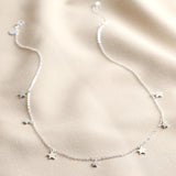 Crystal Star charm Necklace - Silver