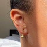 Small Gold Star Hoops