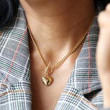 Toggle and Heart Necklace