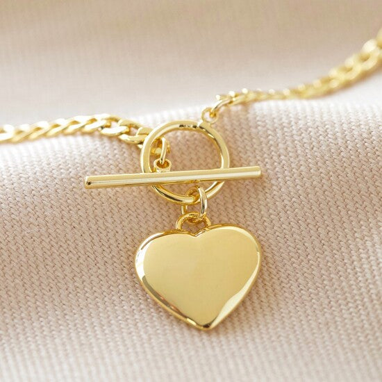 Toggle and Heart Necklace