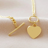 Toggle and Heart Necklace