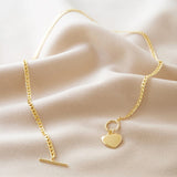 Toggle and Heart Necklace