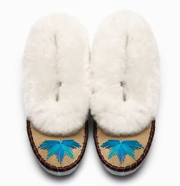 Slippers - Turquoise Embroidery (Adults and Kids)